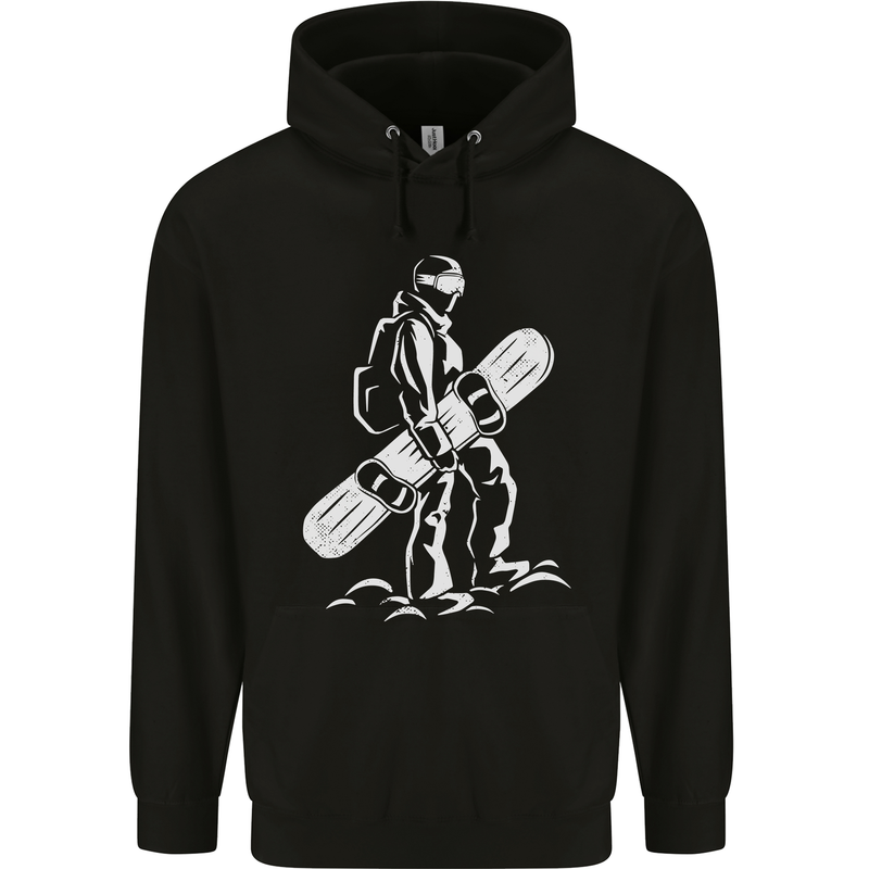 A Snowboarder Snowboarding Childrens Kids Hoodie Black