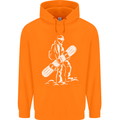 A Snowboarder Snowboarding Childrens Kids Hoodie Orange