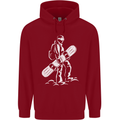 A Snowboarder Snowboarding Childrens Kids Hoodie Red