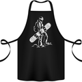 A Snowboarder Snowboarding Cotton Apron 100% Organic Black