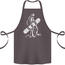 A Snowboarder Snowboarding Cotton Apron 100% Organic Dark Grey