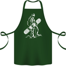 A Snowboarder Snowboarding Cotton Apron 100% Organic Forest Green
