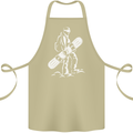 A Snowboarder Snowboarding Cotton Apron 100% Organic Khaki