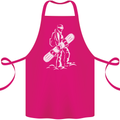 A Snowboarder Snowboarding Cotton Apron 100% Organic Pink