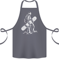 A Snowboarder Snowboarding Cotton Apron 100% Organic Steel