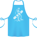 A Snowboarder Snowboarding Cotton Apron 100% Organic Turquoise