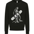 A Snowboarder Snowboarding Kids Sweatshirt Jumper Black