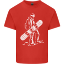 A Snowboarder Snowboarding Kids T-Shirt Childrens Red