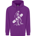 A Snowboarder Snowboarding Mens 80% Cotton Hoodie Purple