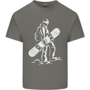 A Snowboarder Snowboarding Mens Cotton T-Shirt Tee Top Charcoal