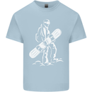 A Snowboarder Snowboarding Mens Cotton T-Shirt Tee Top Light Blue