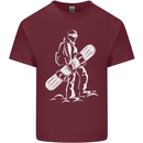A Snowboarder Snowboarding Mens Cotton T-Shirt Tee Top Maroon