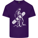 A Snowboarder Snowboarding Mens Cotton T-Shirt Tee Top Purple