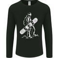 A Snowboarder Snowboarding Mens Long Sleeve T-Shirt Black