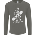 A Snowboarder Snowboarding Mens Long Sleeve T-Shirt Charcoal
