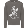 A Snowboarder Snowboarding Mens Sweatshirt Jumper Charcoal