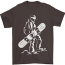 A Snowboarder Snowboarding Mens T-Shirt 100% Cotton Dark Chocolate