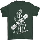 A Snowboarder Snowboarding Mens T-Shirt 100% Cotton Forest Green