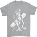 A Snowboarder Snowboarding Mens T-Shirt 100% Cotton Sports Grey