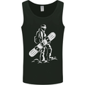 A Snowboarder Snowboarding Mens Vest Tank Top Black