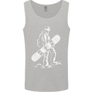 A Snowboarder Snowboarding Mens Vest Tank Top Sports Grey