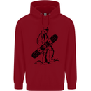 A Snowboarder Snowboarding Winter Sports Childrens Kids Hoodie Red