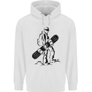 A Snowboarder Snowboarding Winter Sports Childrens Kids Hoodie White