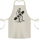 A Snowboarder Snowboarding Winter Sports Cotton Apron 100% Organic Natural