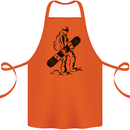 A Snowboarder Snowboarding Winter Sports Cotton Apron 100% Organic Orange