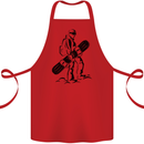 A Snowboarder Snowboarding Winter Sports Cotton Apron 100% Organic Red