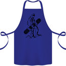 A Snowboarder Snowboarding Winter Sports Cotton Apron 100% Organic Royal Blue