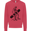 A Snowboarder Snowboarding Winter Sports Kids Sweatshirt Jumper Heliconia