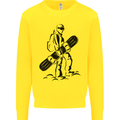 A Snowboarder Snowboarding Winter Sports Kids Sweatshirt Jumper Yellow