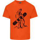 A Snowboarder Snowboarding Winter Sports Kids T-Shirt Childrens Orange