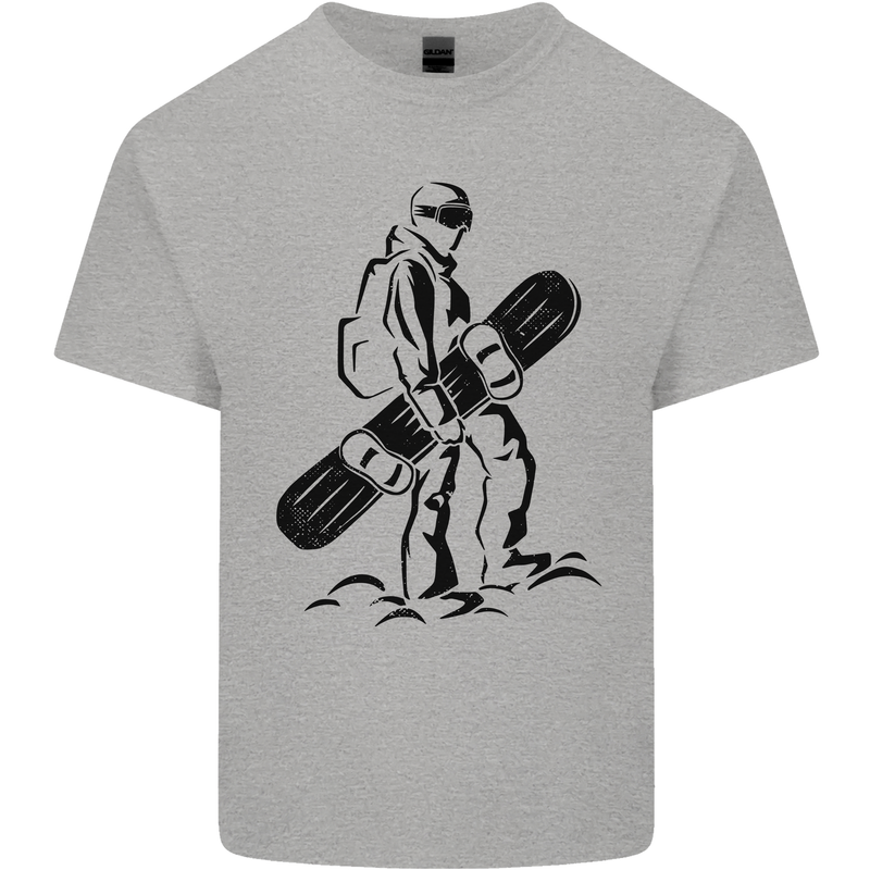 A Snowboarder Snowboarding Winter Sports Kids T-Shirt Childrens Sports Grey