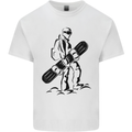 A Snowboarder Snowboarding Winter Sports Kids T-Shirt Childrens White
