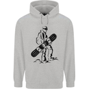 A Snowboarder Snowboarding Winter Sports Mens 80% Cotton Hoodie Sports Grey