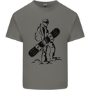 A Snowboarder Snowboarding Winter Sports Mens Cotton T-Shirt Tee Top Charcoal