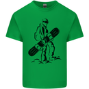 A Snowboarder Snowboarding Winter Sports Mens Cotton T-Shirt Tee Top Irish Green