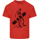 A Snowboarder Snowboarding Winter Sports Mens Cotton T-Shirt Tee Top Red
