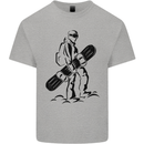 A Snowboarder Snowboarding Winter Sports Mens Cotton T-Shirt Tee Top Sports Grey