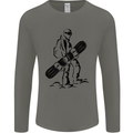 A Snowboarder Snowboarding Winter Sports Mens Long Sleeve T-Shirt Charcoal