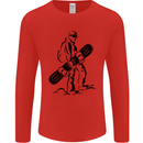 A Snowboarder Snowboarding Winter Sports Mens Long Sleeve T-Shirt Red
