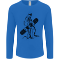 A Snowboarder Snowboarding Winter Sports Mens Long Sleeve T-Shirt Royal Blue