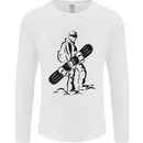 A Snowboarder Snowboarding Winter Sports Mens Long Sleeve T-Shirt White