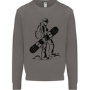 A Snowboarder Snowboarding Winter Sports Mens Sweatshirt Jumper Charcoal