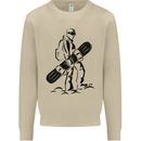 A Snowboarder Snowboarding Winter Sports Mens Sweatshirt Jumper Sand