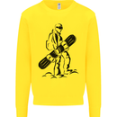 A Snowboarder Snowboarding Winter Sports Mens Sweatshirt Jumper Yellow