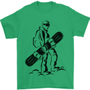 A Snowboarder Snowboarding Winter Sports Mens T-Shirt 100% Cotton Irish Green