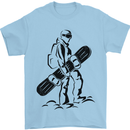 A Snowboarder Snowboarding Winter Sports Mens T-Shirt 100% Cotton Light Blue